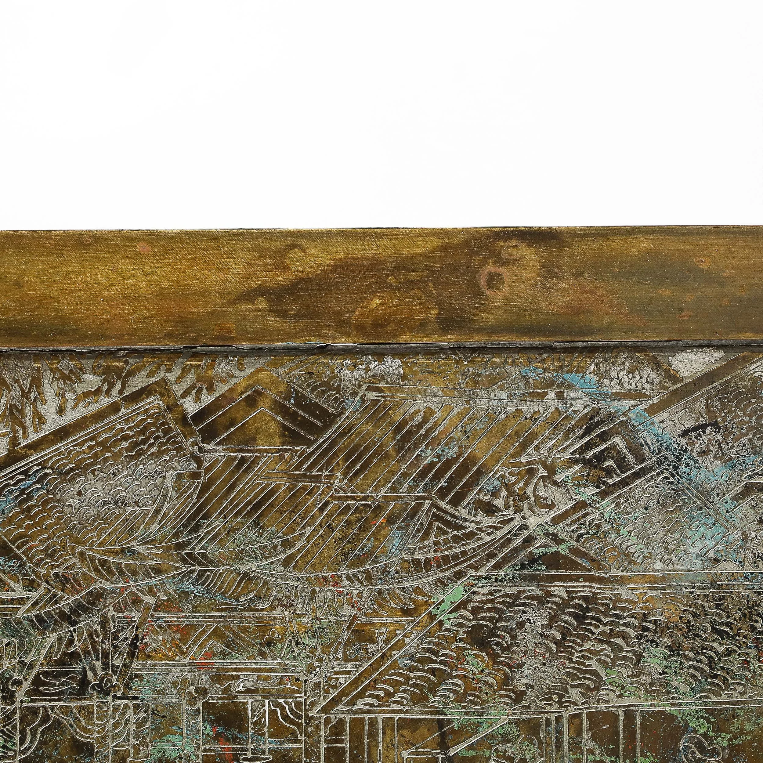 Mid-Century Modern Spring Festival Cocktail Table signed Philip